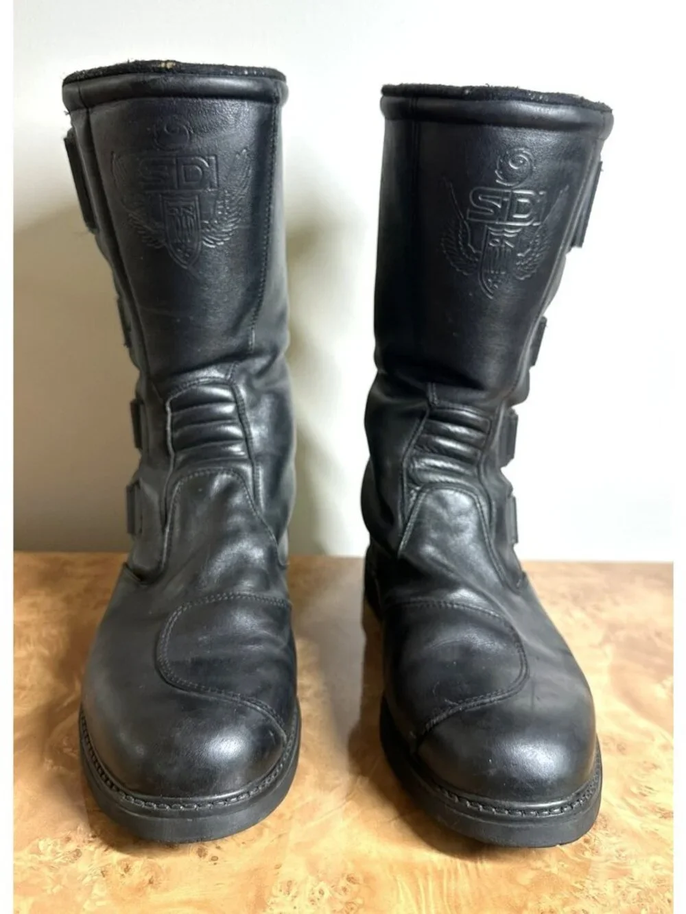 Sidi On Road SympaTex Leather Motorcycle Touring Boots Black Men's Size 11 EU 45